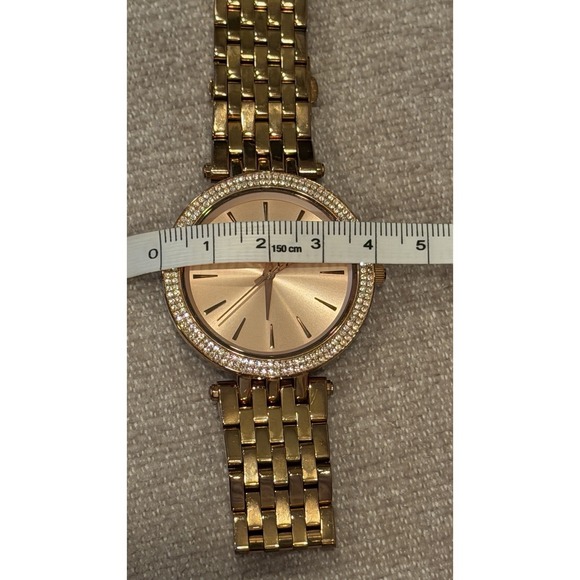 Michael Kors MK3192 Rose Gold Crystal Bezel Women's Watch Needs Battery - Picture 11 of 12
